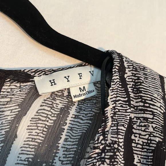 Hyfve black/white shimmery ruffled romper - Picture 2 of 5